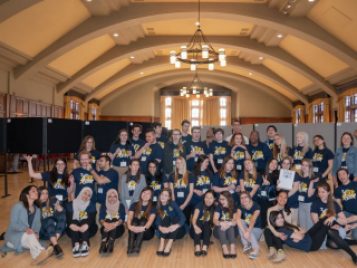 2019 Spring Symposium peer facilitator silly group photo